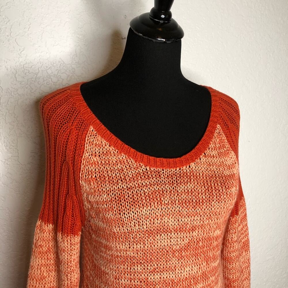 Wooden Ships dark light orange knit sweater size Small / Medium - Picture 3 of 9